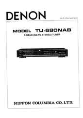 Denon TU-680NAB Instructions Manual