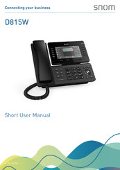 Snom D815W Short User Manual