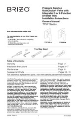 Brizo MultiChoice T75P588 Owner's Manual