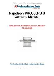 Napoleon PRO600RSIB Manual