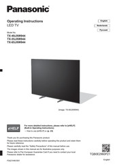 Panasonic TX-55JXW944 Operating Instructions Manual