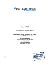 Amphenol PCB Piezotronics 117B-80K Installation And Operating Manual