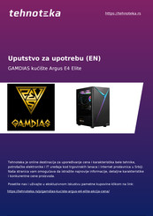 GAMDIAS ARGUS E4 ELITE WH Quick Installation Manual