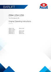 MAHA ZS94 3.5 SPU Original Operating Instructions