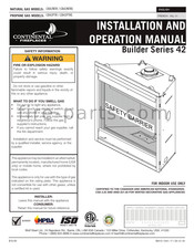 Continental Fireplaces Builder 42 Series Installation And Operation Manual