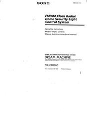Sony Dream Machine ICF-C900HS Operating Instructions Manual