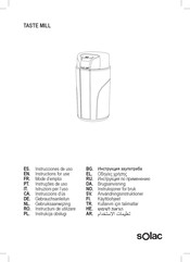 SOLAC TASTE MILL Instructions For Use Manual
