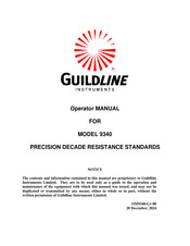 Guildline 9343/100 Operator's Manual