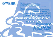 Yamaha GRIZZLY 700 FI YFM7FGPHZ 2009 Owner's Manual