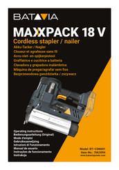Batavia ULTRA MAXXPACK 18 V BT-CSN001 Operating Instructions Manual