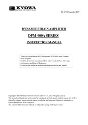 KYOWA DPM-911A Instruction Manual