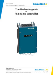 Lorentz PS2 Troubleshooting Manual
