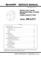 Sharp MX-LC17 Service Manual