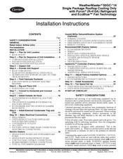Carrier WeatherMaster 50GC-14 Series Installation Instructions Manual