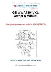 GE WWA7304VKL Use And Care Manual