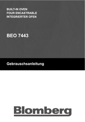 Blomberg BEO 7443 Instructions Manual