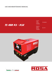 Mosa TS 400 KS Use And Maintenance Manual