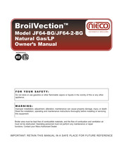 Nieco BroilVection JF64-2-BG Owner's Manual