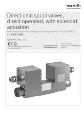 Bosch rexroth WE6 6XD Series Operating Instructions Manual