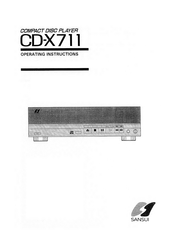 Sansui CDX-711 Operating Instructions Manual