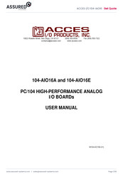 Acces I/O products 104-AIO16 User Manual