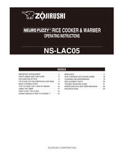 Zojirushi NEURO FUZZY NS-LAC05XA Operating Instructions Manual