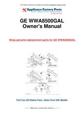 GE WWA8500P Use And Care Manual