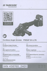 Parkside Performance PWSAP 20-Li F6 Translation Of The Original Instructions
