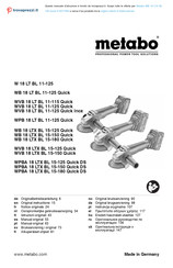 Metabo 613077650 Original Instructions Manual