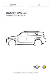 Mini COUNTRYMAN Owner's Manual