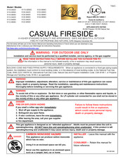 OW Lee CASUAL FIRESIDE 5112-2442O Owner's Manual