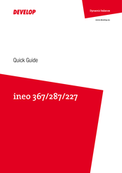 Develop ineo 367 Quick Manual