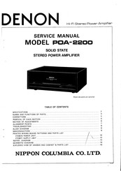Denon POA-2200 Service Manual
