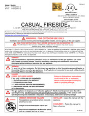 OW Lee CASUAL FIRESIDE Forma 5152-2565O-E Owner's Manual