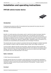 Flexcom FMT100 Installation And Operating Instructions Manual
