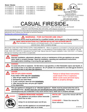 OW Lee CASUAL FIRESIDE 5110-54RDC-E Owner's Manual