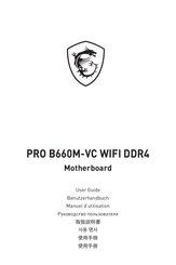 MSI PRO B660M-VC WIFI DDR4 User Manual