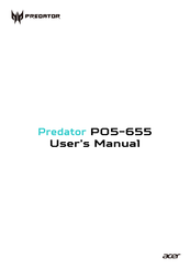 Acer Predator PO5-655 User Manual