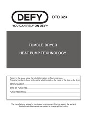 Defy DTD 323 Manual