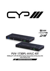 CYP PUV-1730PL-AVLC-KIT Operation Manual
