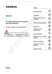Mitsubishi Electric SIMATIC ET 200S Hardware Installation And Operating Manual