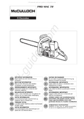 Electrolux McCulloch PRO MAC 72 Manual