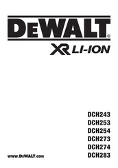 DeWalt DCH243 Original Instructions Manual