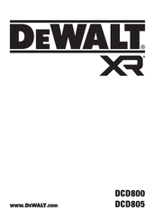 DeWalt DCD800N Original Instructions Manual