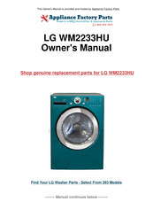 LG WM2233HU Service Manual