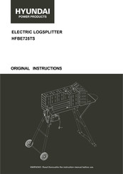Hyundai power products HFBE725TS Original Instructions Manual