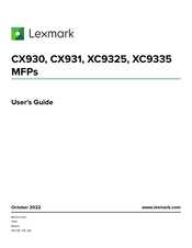 Lexmark XC9335 User Manual