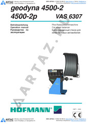 Hofmann geodyna 4500-2p Operation Manual