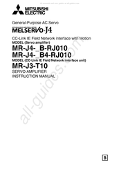 Mitsubishi Electric MELSERVO-J4 MR-J3-T10 Instruction Manual
