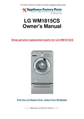 LG WM1815CS Service Manual